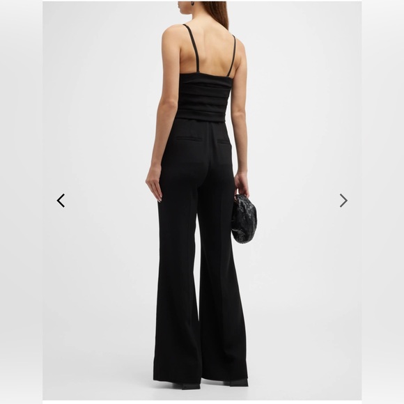 NWT $695 Jonathan Simkhai Rebecca Strapless Pleated Wide-Leg Jumpsuit, Black - Picture 6 of 13